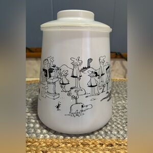 Vintage Glass Bartlett & Collin’s BC Johnny Hart Comic Cookie Jar